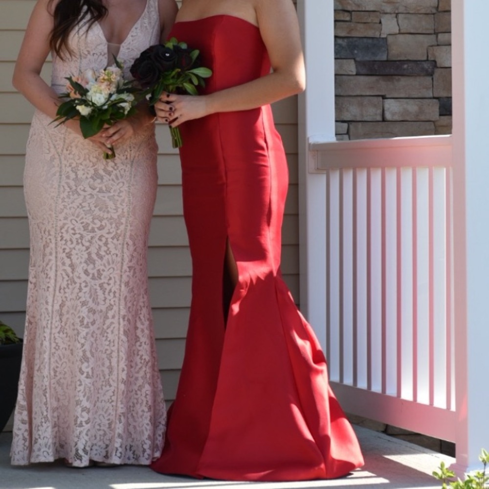 Red Sherri hill prom dress